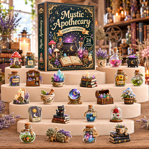 CHRISTMAS KICKOFF 49% OFF - Wiccan Mystic Apothecary Advent Calendar 2026 - 24-Day Festive Countdown, Acrylic Charms Blind Box - Gift For Witching Lovers AC0HA223