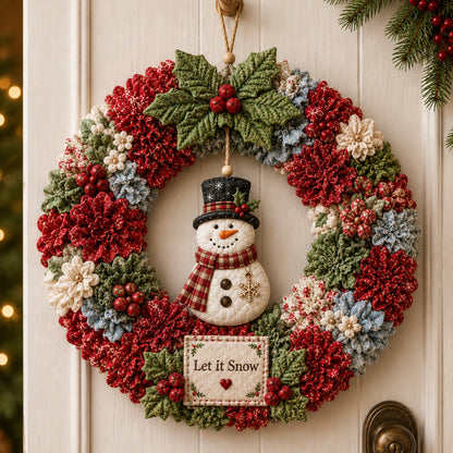 🎄 3D Fabric Poke Wreath DIY Kit