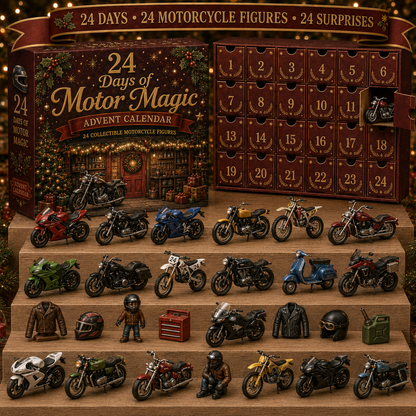 CHRISTMAS KICKOFF 49% OFF - 2026 Motor Magic Blind Box - 24‑Day Festive Countdown, Motorcycle Figures Blind Box - Gift For Motorcycle Lovers