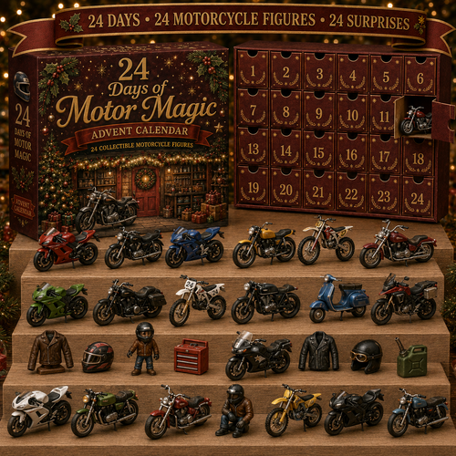 CHRISTMAS KICKOFF 49% OFF - 2026 Motor Magic Blind Box - 24‑Day Festive Countdown, Motorcycle Figures Blind Box - Gift For Motorcycle Lovers
