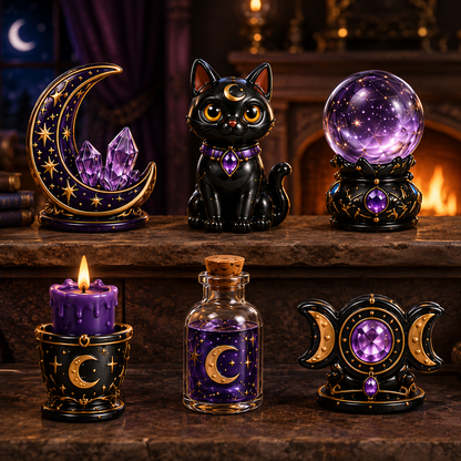 Crystal Witch Advent Calendar 2027 – 24 Days of Magical Crystal Miniatures, Mystical Witchy Collectibles & Enchanting Gifts for Fantasy Lovers, Acrylic Charms Blind Box