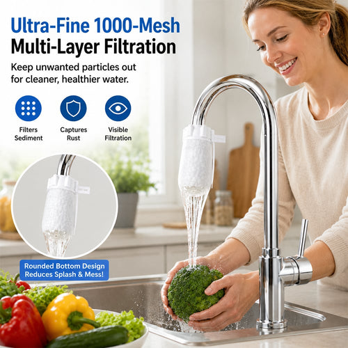 Faucet Filter Cotton Bags - Universal, 200 PCS Splash-Proof Faucet Filter Set🌟