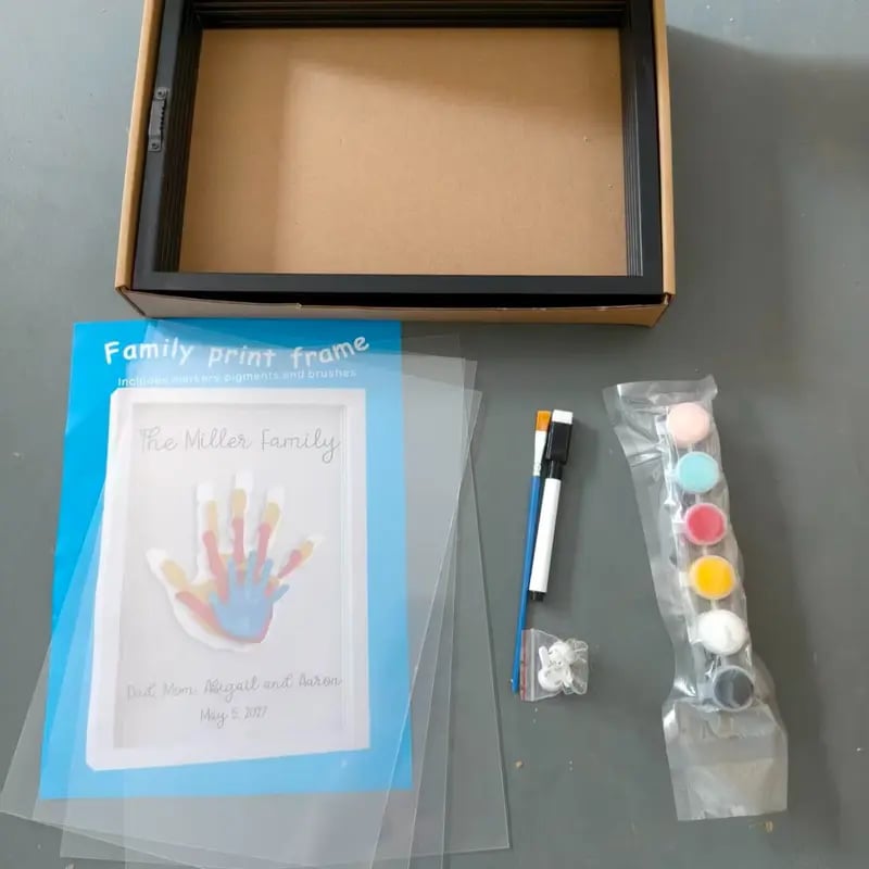 DIY Wooden Transparent Handprint Frame Set