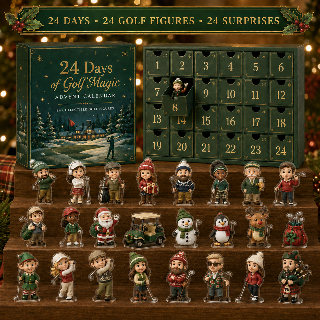 CHRISTMAS KICKOFF 49% OFF - 2026 Golf Magic Blind Box - 24‑Day Festive Countdown, Golf Figures Blind Box - Gift For Golf Lovers