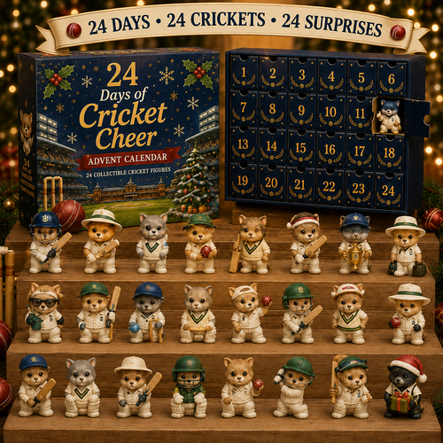 CHRISTMAS KICKOFF 49% OFF - 2026 Cricket Cheer Blind Box - 24‑Day Festive Countdown, Cricket Animal Figurines Blind Box - Gift For Cricket Sports Fans