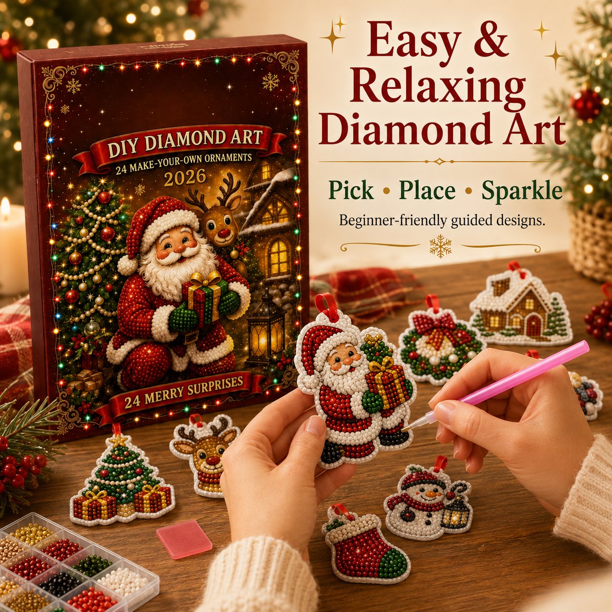 🔥Last Day 49% OFF - 🎄🎅 24 Christmas Ornaments To Make & Hang