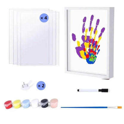 DIY Wooden Transparent Handprint Frame Set