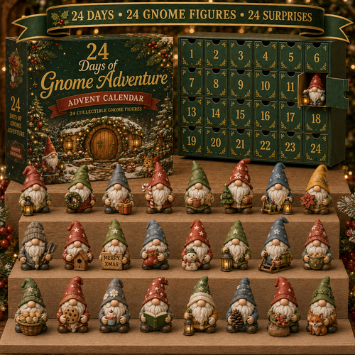 CHRISTMAS KICKOFF 49% OFF - 2026 Gnome Adventure Blind Box - 24‑Day Festive Countdown, Gnome Figures Blind Box - Gift For Gnome Lovers