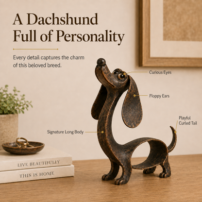 🐾Whimsical Dachshund Sculpture – Charming Dog Decor & Gift for Dachshund Lovers🐶