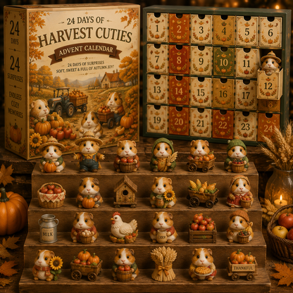 CHRISTMAS KICKOFF 49% OFF - 2026 Days of Harvest Cuties Blind Box - 24-Day Festive Countdown, Autumn Harvest Themed Collectible Miniatures Blind Box - Gift For Autumn Lovers