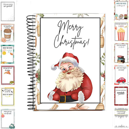 🔥⏰ LAST DAY SALE ONLY￡9.99!! 🎅Christmas Gift Card Booklet -👍DIY Spiral-Bound Christmas Gift Card Holder Book