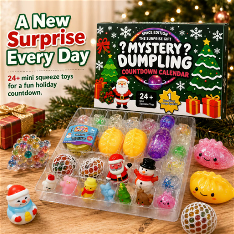 CHRISTMAS KICKOFF 49% OFF - 2026 Mystery Dumpling Squeeze Toy Blind Box - 24‑Day Festive Countdown, Cute Squish Squeeze Toys Blind Box - Gift For Stress‑Relief Toy Lovers