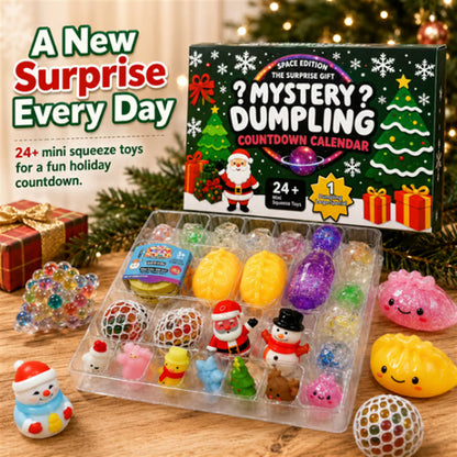 CHRISTMAS KICKOFF 49% OFF - 2026 Mystery Dumpling Squeeze Toy Blind Box - 24‑Day Festive Countdown, Cute Squish Squeeze Toys Blind Box - Gift For Stress‑Relief Toy Lovers