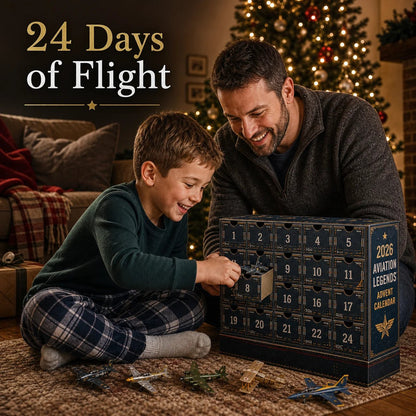 🎄LAST DAY 49% OFF -💥2026 Aviation Legends 24-Day Aircraft Advent Calendar – 24 Collectible Airplane Surprises for Aviation Fans