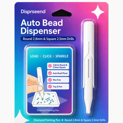 🔥 Last Day 49% OFF – 💎 Automatic Diamond Painting Bead Dispenser Pen & Tray Set