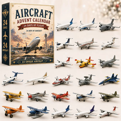🎄Last Day 49% OFF – ✈️ Aircraft Advent Calendar 2026 | 24 Days of Flight with 24 Unique Miniature Airplanes, Jets & Aviation Collectibles 🎄🎁