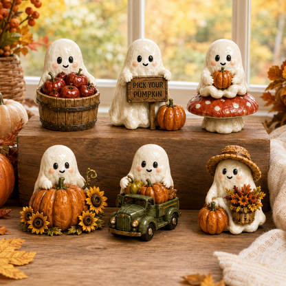 Ghost in the Pumpkin Patch Advent Calendar 2027 – 24 Unique Halloween Ghost Miniatures,