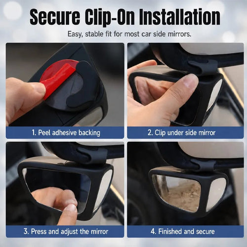🚗 360° Blind Spot Wide-Angle Rearview Mirror