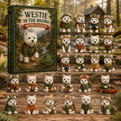 🎄Last Day 49% OFF –✨3D Westie In The Woods Advent Calendar 2026 - 24-Day Festive Countdown - Gift For Dog Lovers