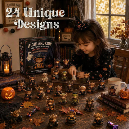 🎅 2026 Christmas Gift  49% Off--🐮2026 Highland Cow Halloween Countdown Calendar