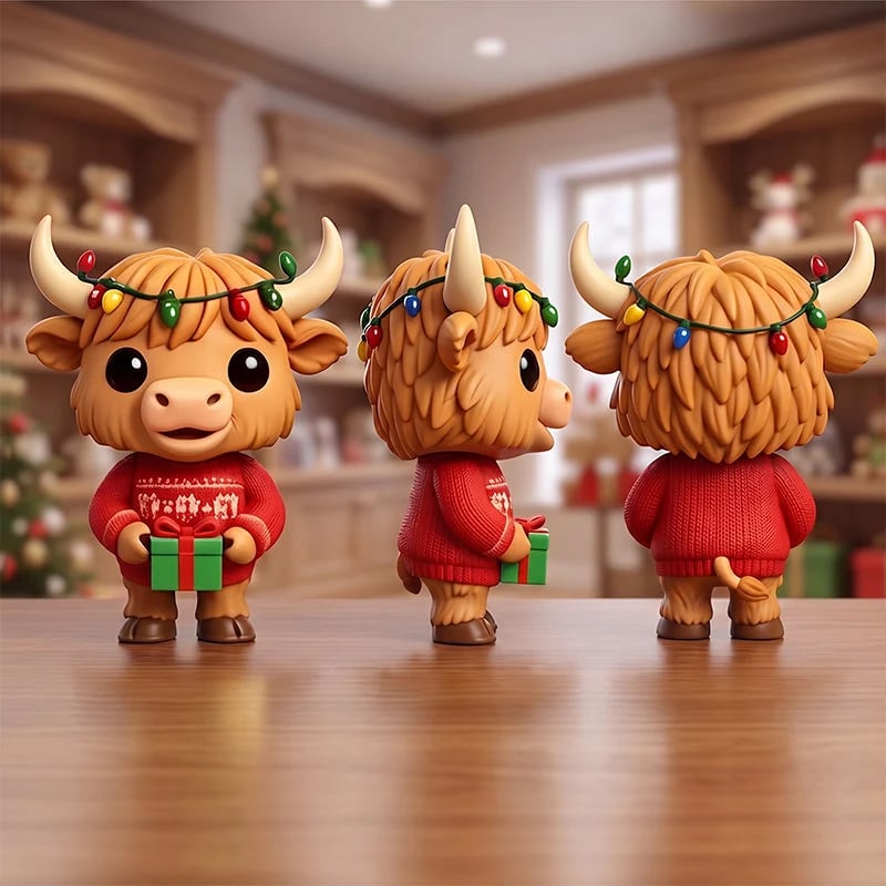 🔥HOT SALE🔥🐮 Highland Cow Advent Calendar 2027 | Cute 3D Highland Cow Mini Figurines Advent Box