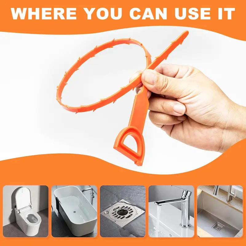 🛠️50% OFF NOW! 20.5‑inch Drain Snake – Flexible Durable Hair Clog Remover Tool, Quick Sink Tub Pipe Dredger, Reusable Drain Cleaner Stick for Bathroom Kitchen Sewer Blockages