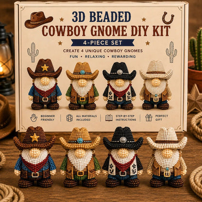 3D Beaded Gnome DIY Bead Kit – 8 Adorable Handmade Gnome Designs Craft Set