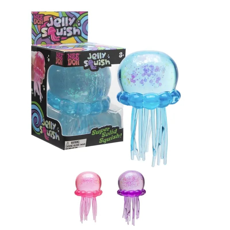 NeeDoh Schylling Jelly Squish – Soft Gel-Filled Sensory Squeeze Toy for Home, Office & Travel