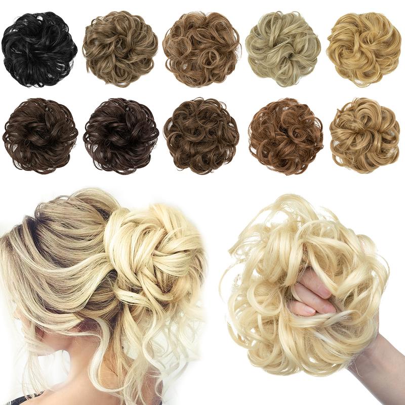 💗LAST DAY - BUY 1 GET 1 FREE + FREE GIFT!!💗Messy Curly Hair Bun Scrunchie Extensions