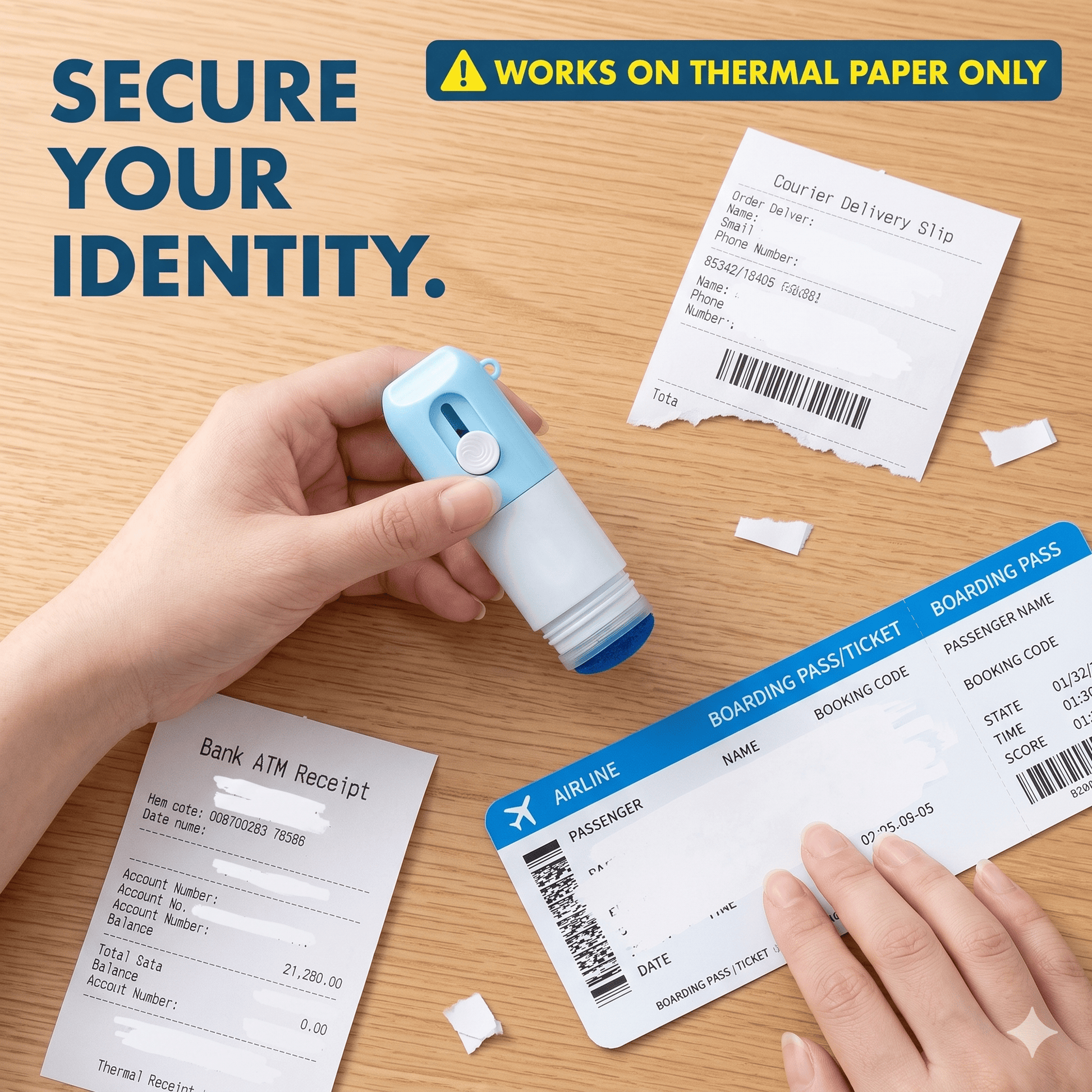 2-in-1 Box Cutter & Thermal Paper Eraser
