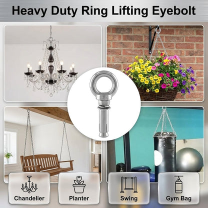 Heavy Duty Expansion Eye Bolts for Secure Concrete Wall Anchoring