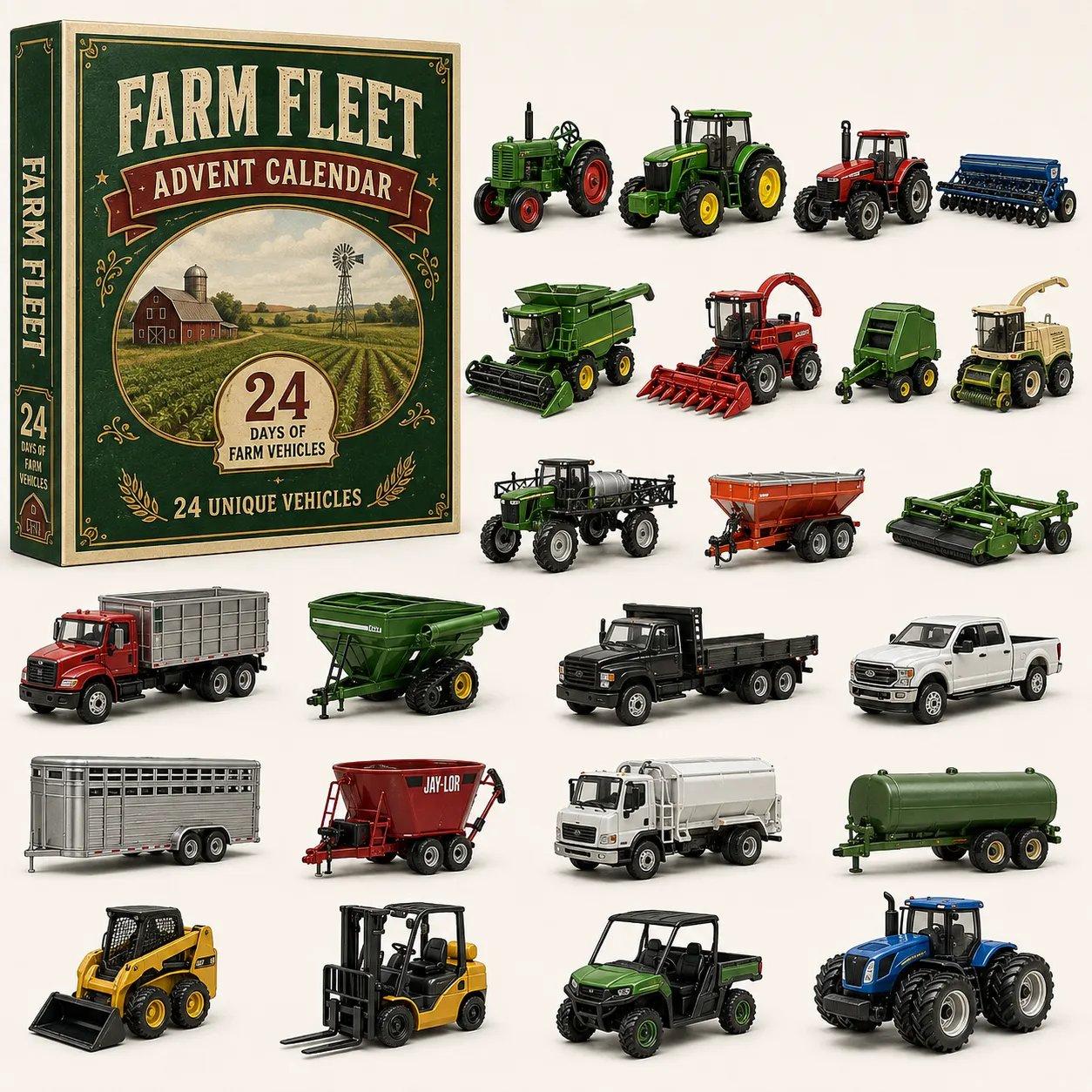 🚜Build the Fleet Collection 24-Day Vehicle Advent Calendar Series