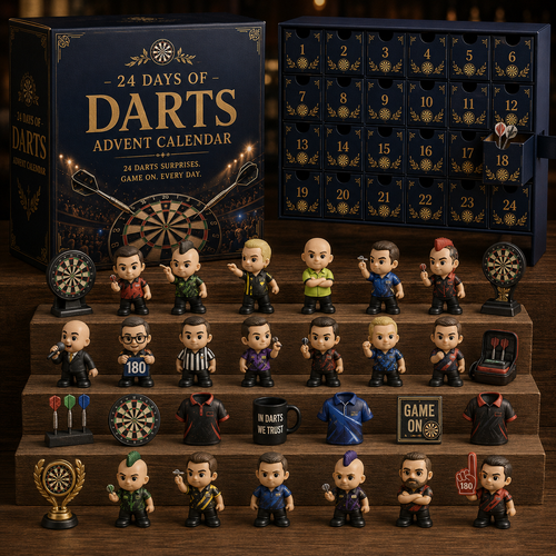 CHRISTMAS KICKOFF 49% OFF - 2026 Days of Darts Blind Box - 24‑Day Festive Countdown, Darts Themed Collectible Miniatures Blind Box - Gift For Darts Sport Fans