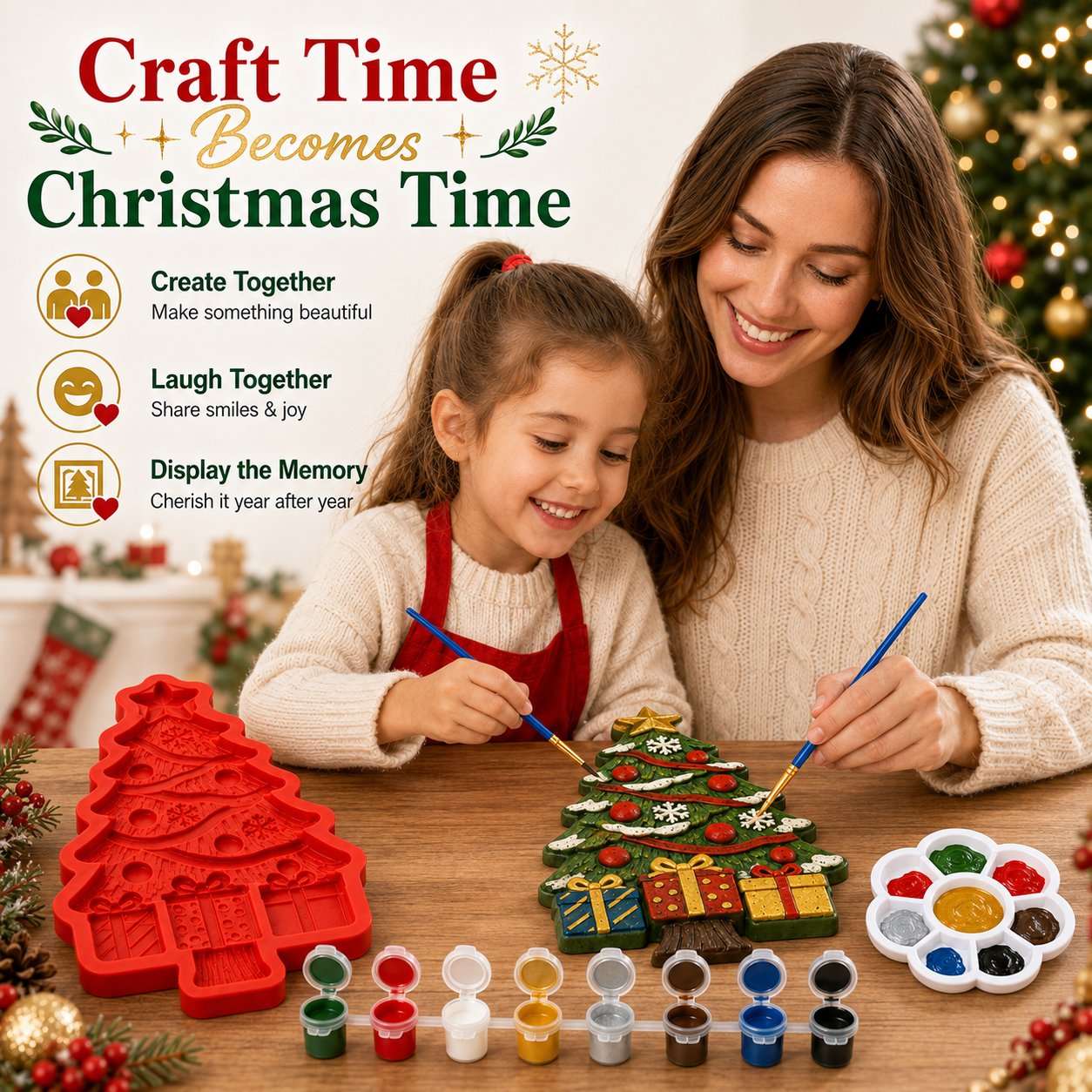 🏆 Limited-Time Promo: 49% OFF!🎖️ - 🎄 DIY Christmas Tree Mold & Paint Craft Kit