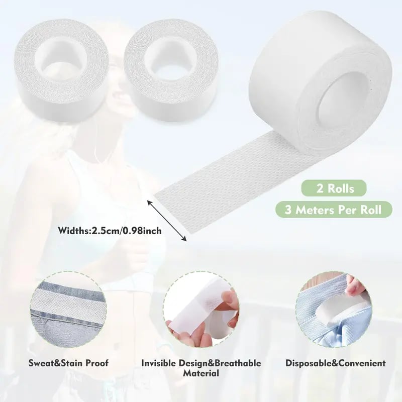 2 Rolls Sweat Pads Collar Protectors