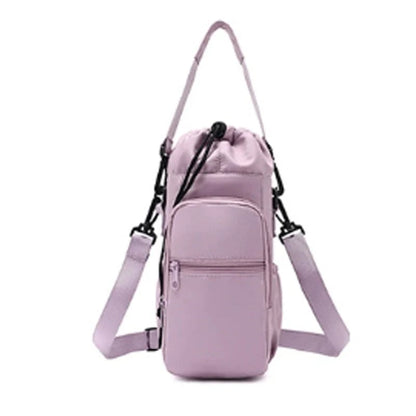Water Bottle Carrier Bag with Phone Pockets