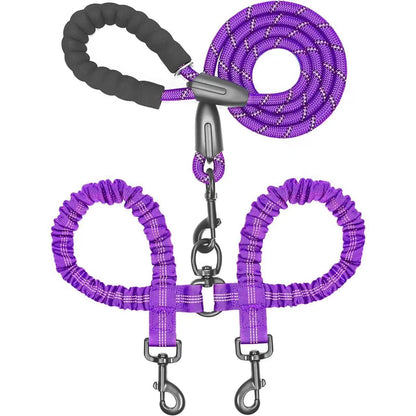 🐕Heavy Duty Dog Leash with Shock Absorbing Bungee