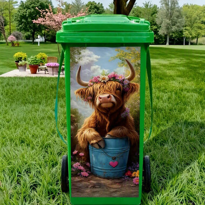 Creative Trash Can Sticker with Colourful Cartoon✨