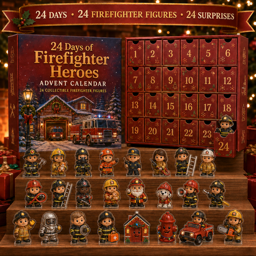 CHRISTMAS KICKOFF 49% OFF - 2026 Firefighter Heroes Blind Box - 24‑Day Festive Countdown, Firefighter Figures Blind Box - Gift For Firefighter Enthusiasts