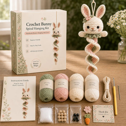🦋🧶Crochet Spiral Hanging Kit – Beginner-Friendly DIY Garden Animal Decor 🍃