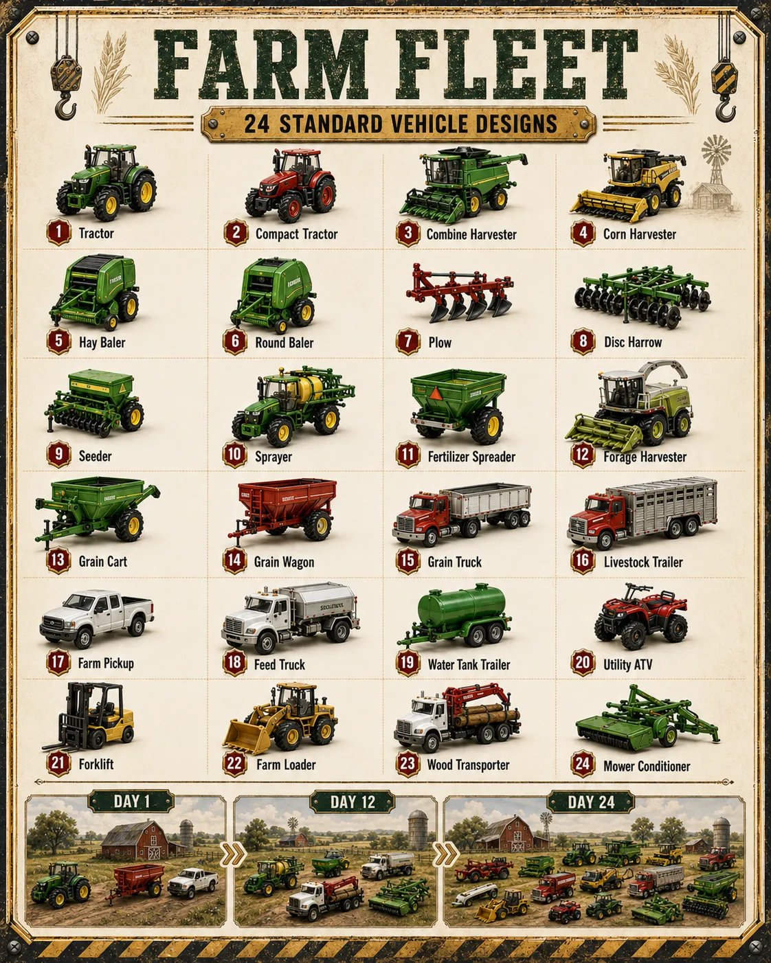 🚜Build the Fleet Collection 24-Day Vehicle Advent Calendar Series