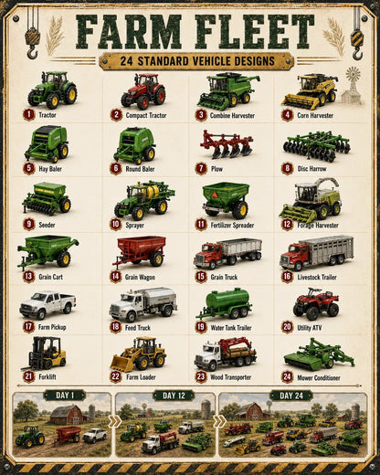 🚜Build the Fleet Collection 24-Day Vehicle Advent Calendar Series