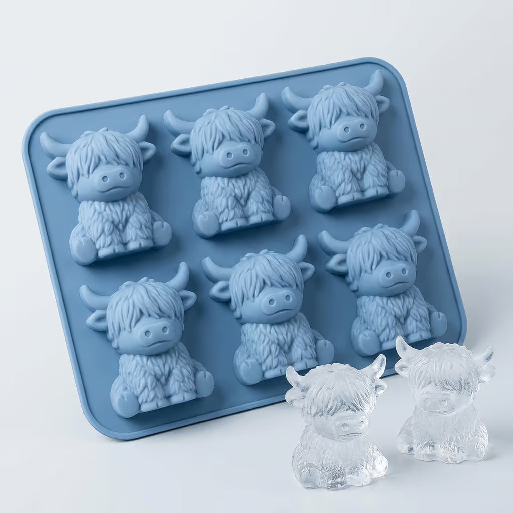 🔥🐮Mini Highland Cow Ice Cube Mold – Cute 3D Ice for Drinks, Parties & Gifts