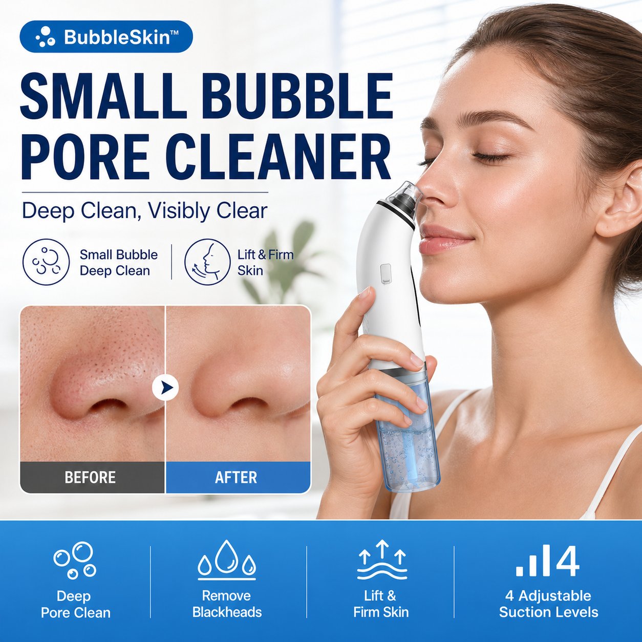 Electric facial cleanser · Lifting and firming · Deep pore cleansing