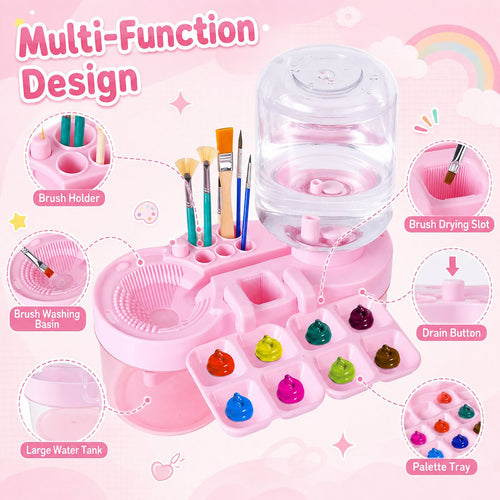🎨 Paint Brush Cleaner Washer |  Multifunctional Painting Tool 💖 For Artists, Painting Beginners & Studio Creation