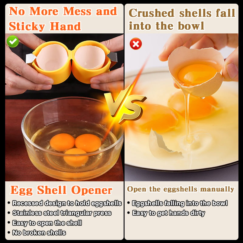 Last Day 50% OFF🥚Efficient Egg Cracking Tool, Handy Egg Separator