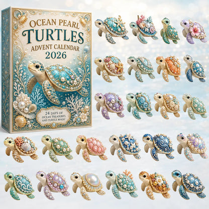 🏆Limited Time Sale 49% OFF🎁🐢 Ocean Pearl Turtles Advent Calendar 2026