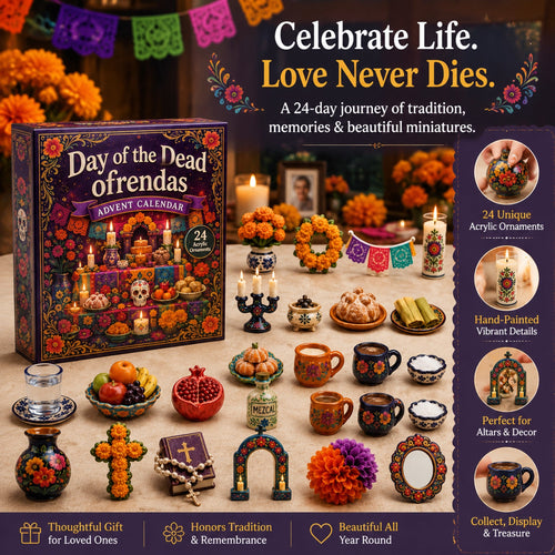 Day of the Dead Ofrendas Advent Calendar 2027 - 24-Day Festive Countdown, Acrylic Charms Blind Box