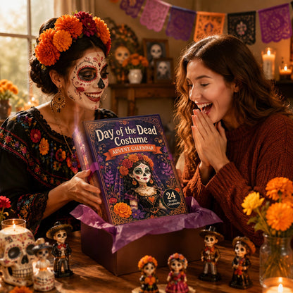 CHRISTMAS KICKOFF 49% OFF - 2026 Day of the Dead Costume Blind Box - 24‑Day Festive Countdown, Acrylic Ornaments Blind Box - Gift For Mexican Culture Lovers