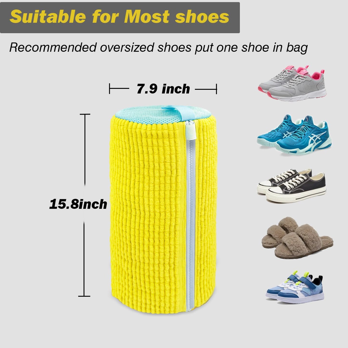Microfiber Shoe Washing Machine Bag for Sneakers